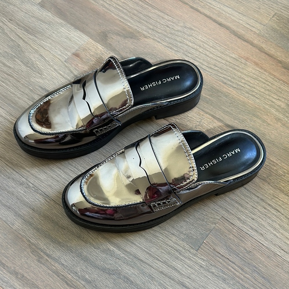 Marc Fisher Metallic Loafers